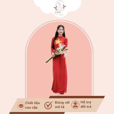 Áo dài tay dài đỏ sao vàng - DFE007