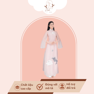 Áo dài múa tay dơi họa tiết thêu - GDD01
