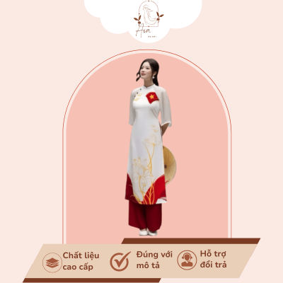 Áo dài múa tay ngắn phối màu truyền thống - DFT55