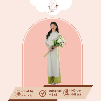 Áo dài tay ngắn họa tiết lá - JUF200
