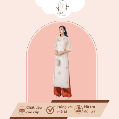 Áo cách tân nữ thêu hoa cao cấp - DTF32